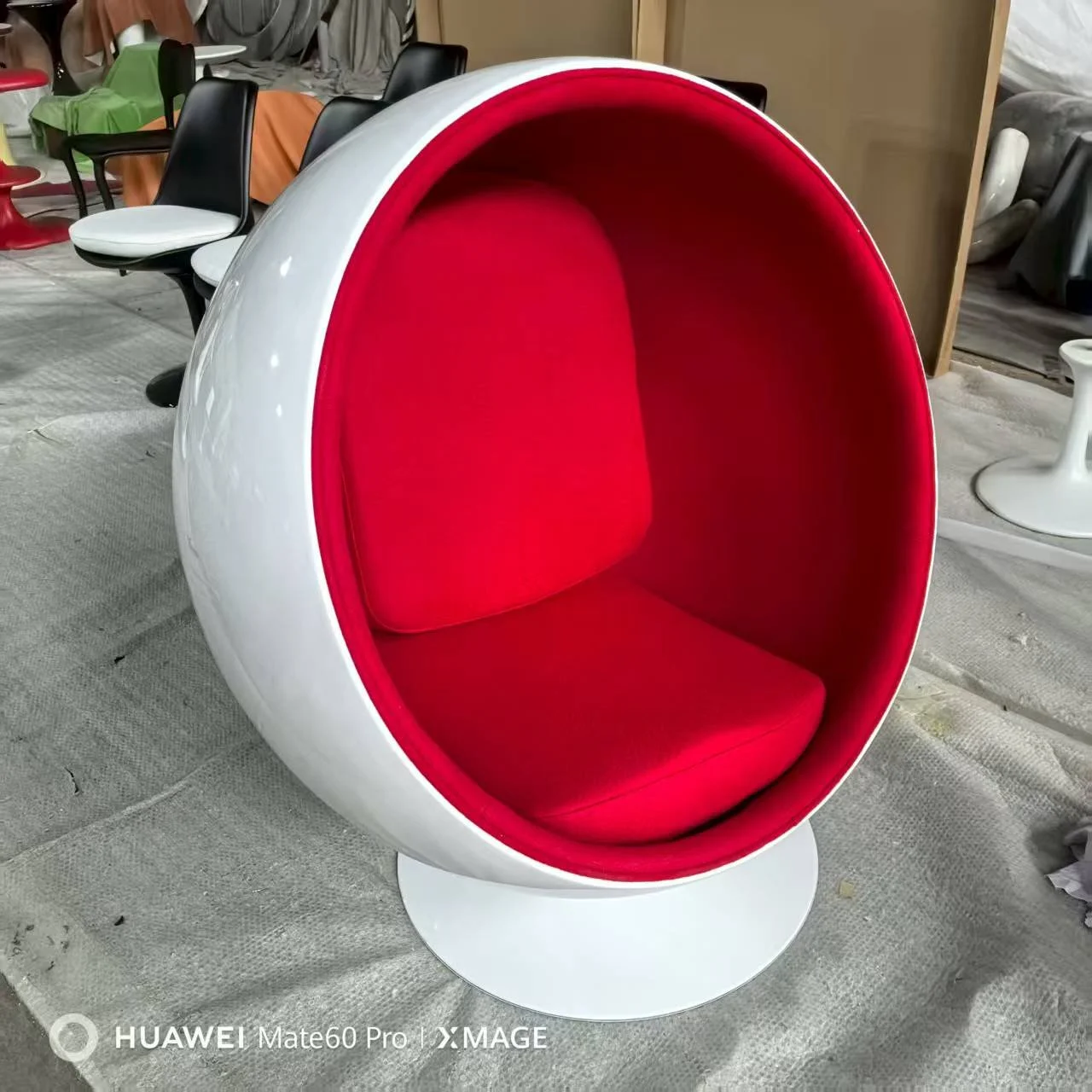 Ball Chair red Aarnio replica dupe