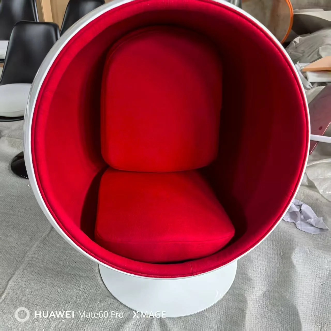 Ball Chair red Aarnio replica dupe