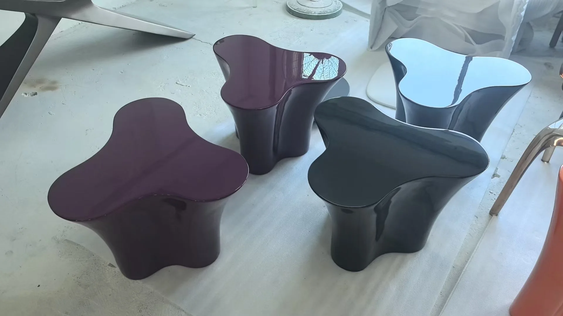 Triolet side tables Bobois dupe