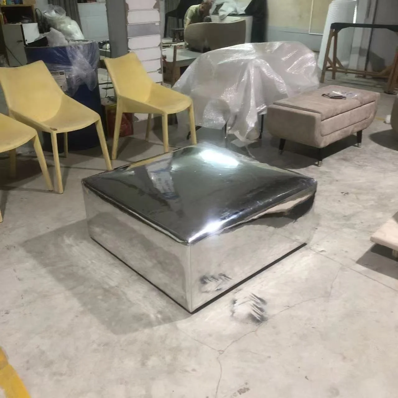 Porto modular sofa dupe silver reflective