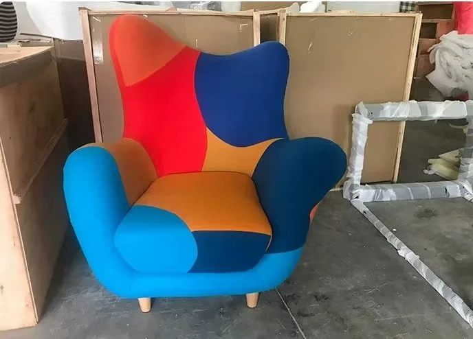 Wingback lounge chair dupe memphis design