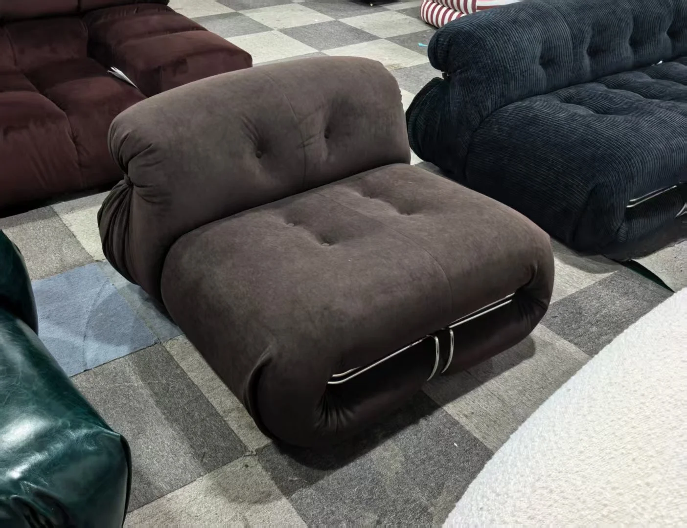 Soriana chair brown velvet replica