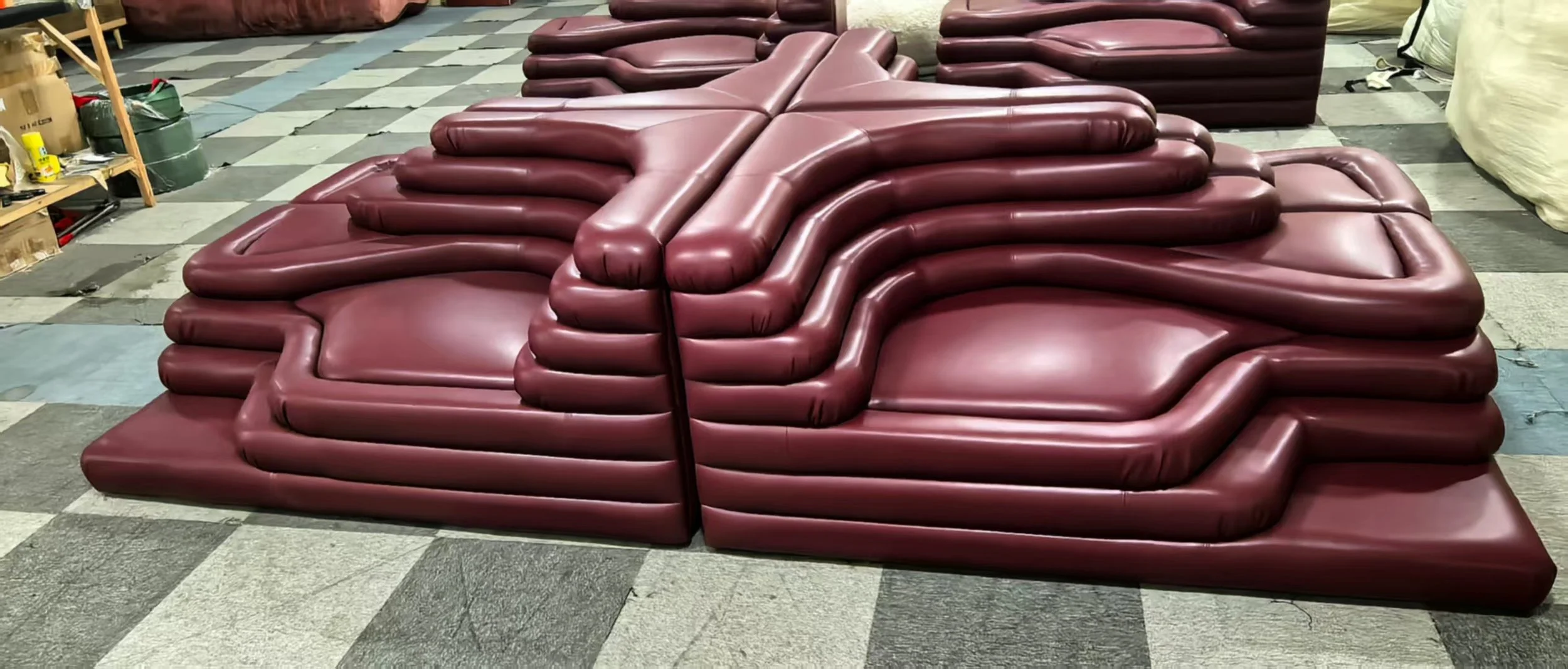 Terrazza Sofa replica dupe red leather
