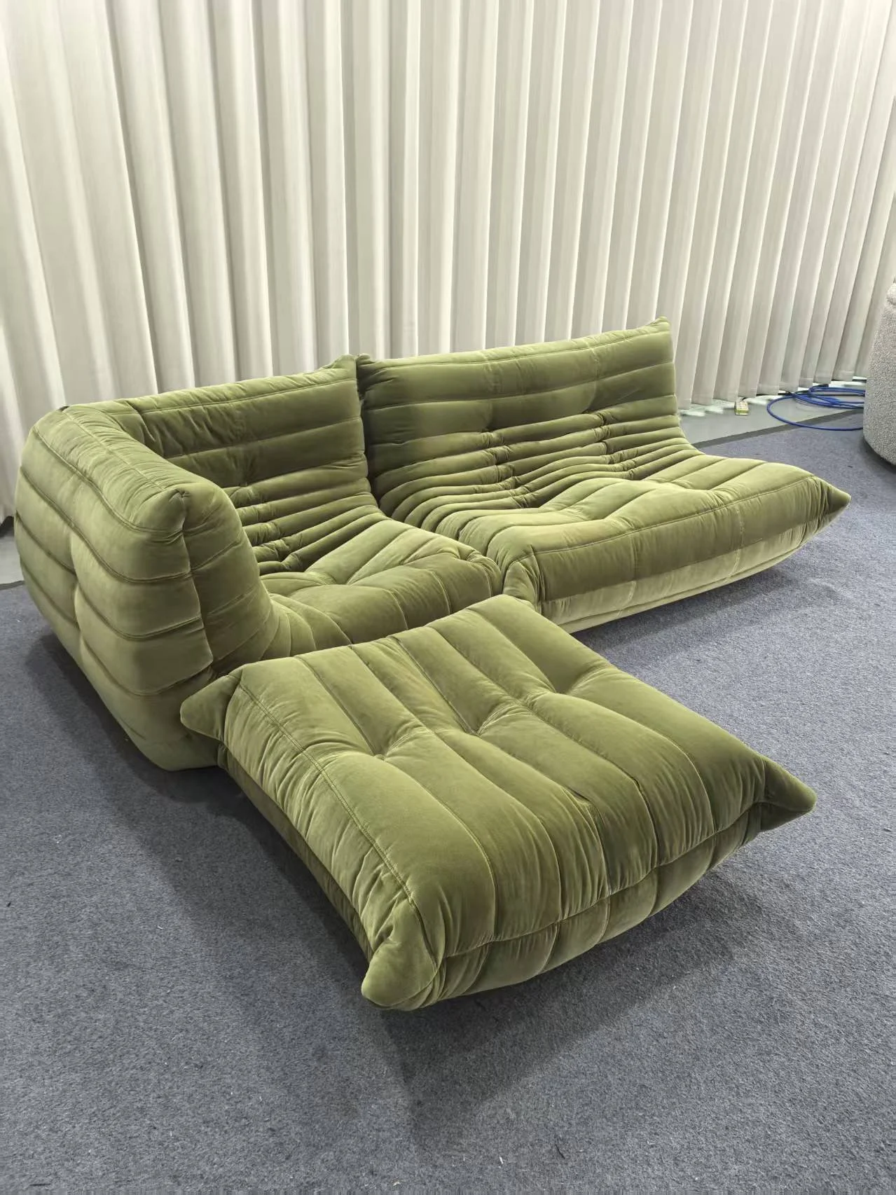Togo Sofa dupe high quality green velvet