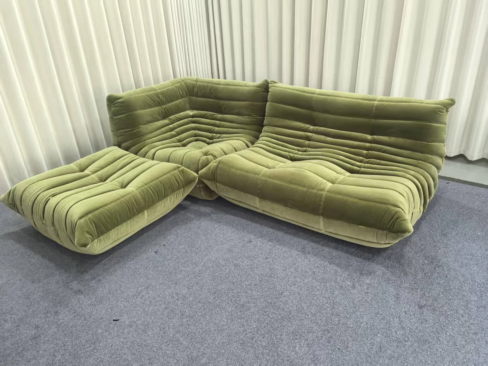 Togo Sofa dupe high quality green velvet