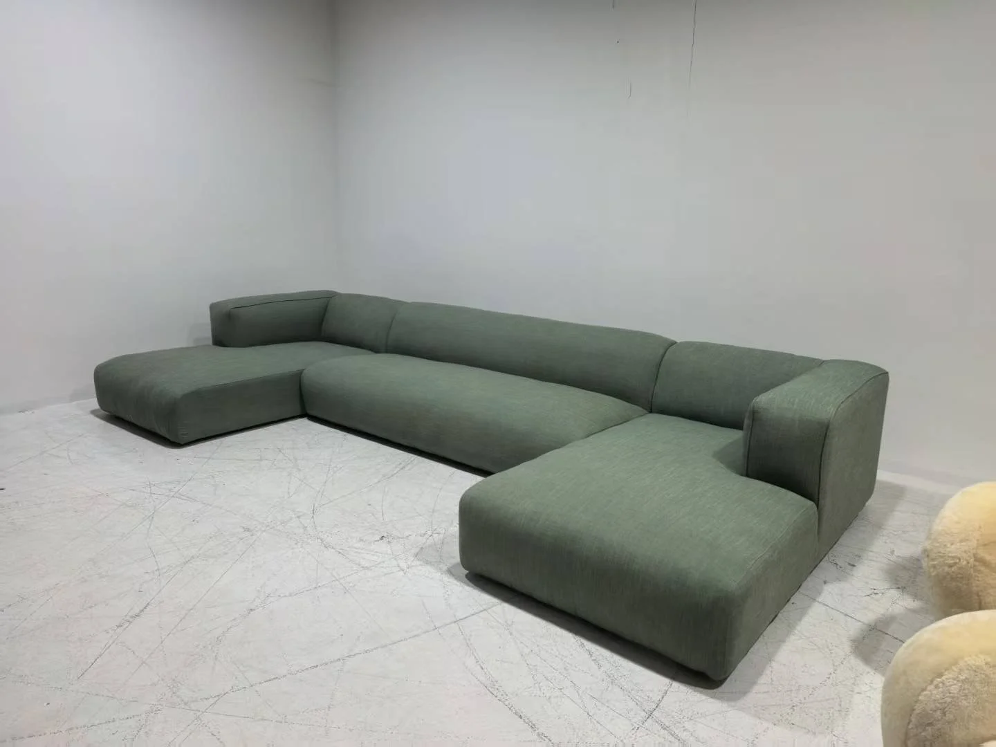 Cloud sofa green linen