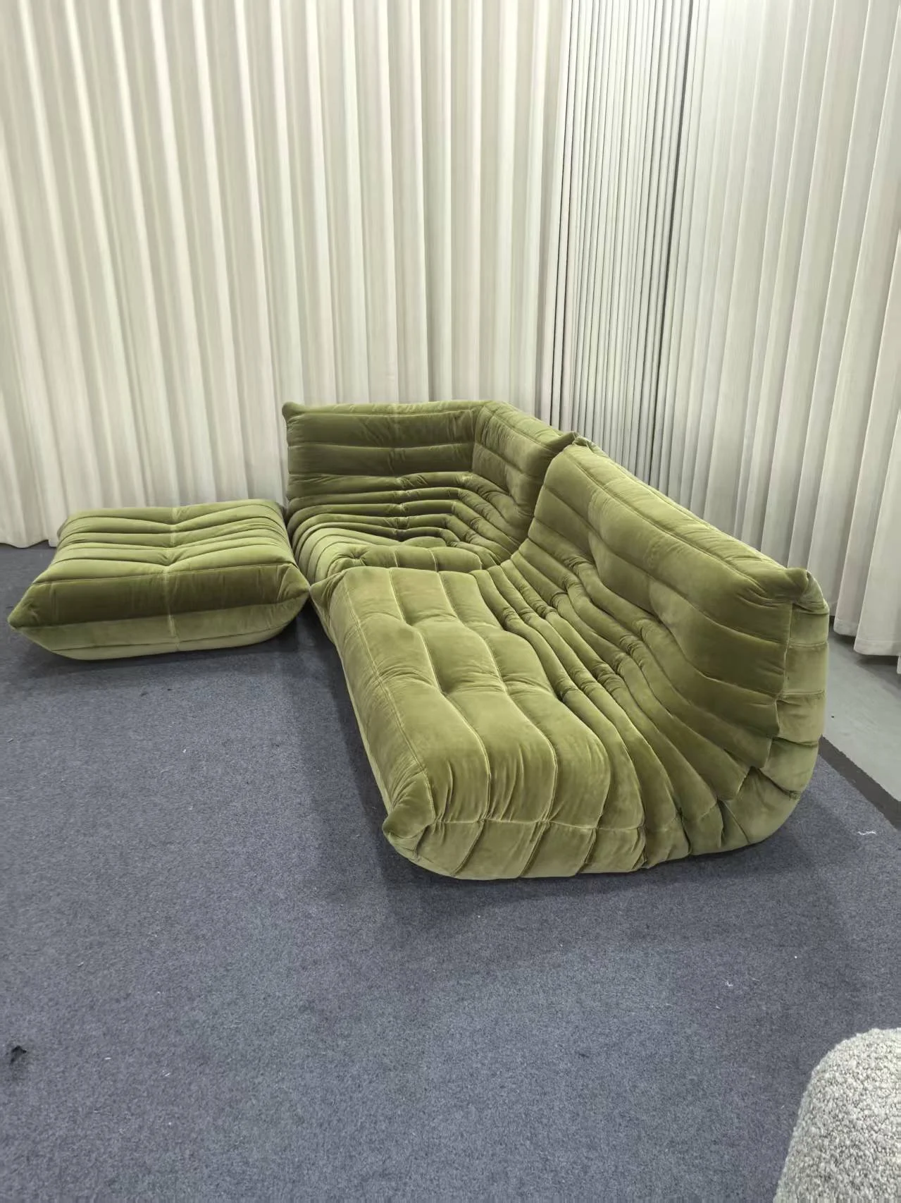 Togo Sofa dupe high quality green velvet