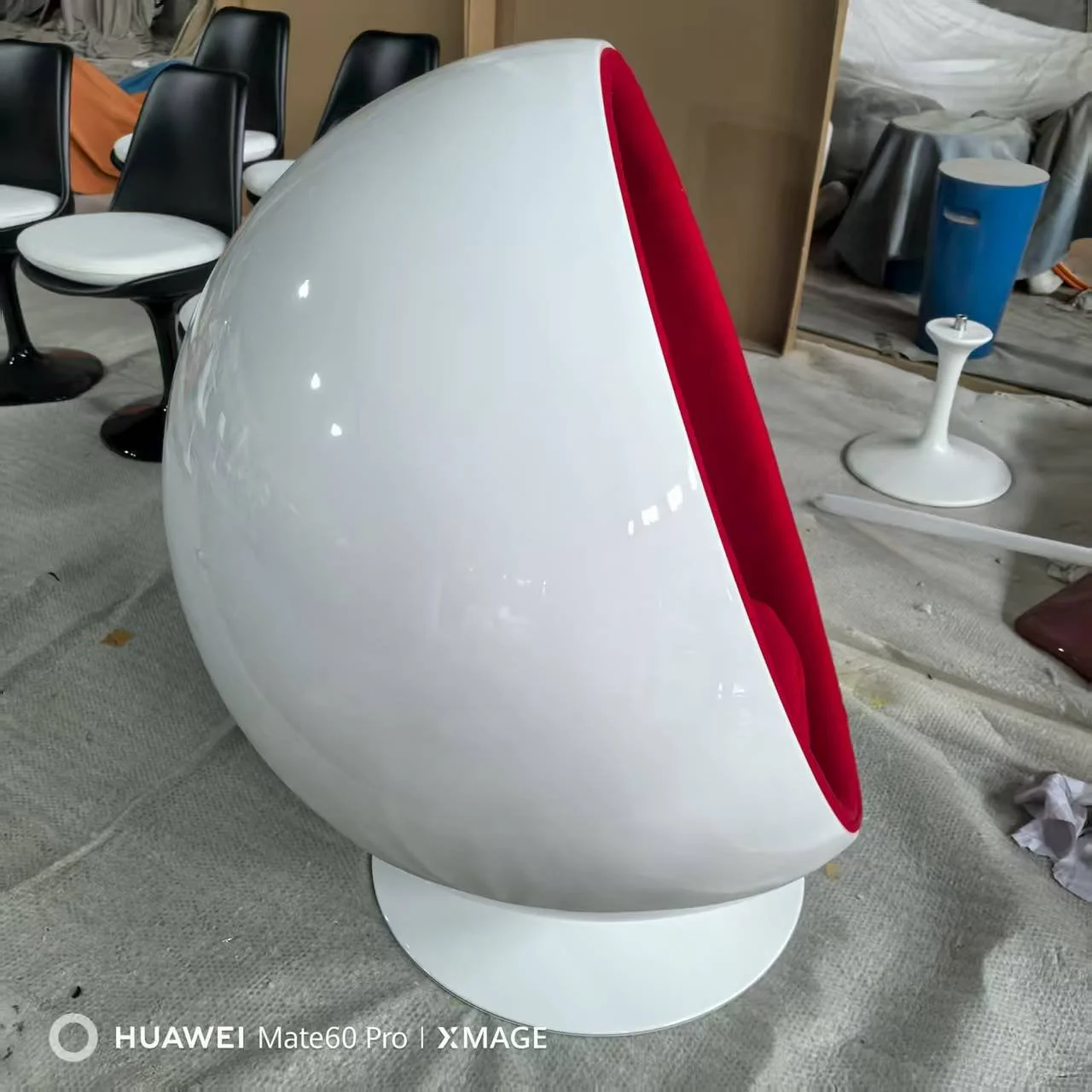 Ball Chair red Aarnio replica dupe