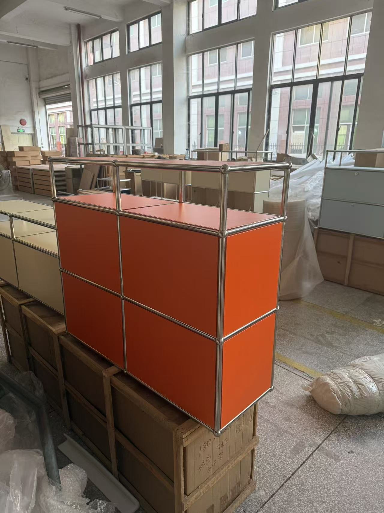 USM Haller cabinet orange replica dupe