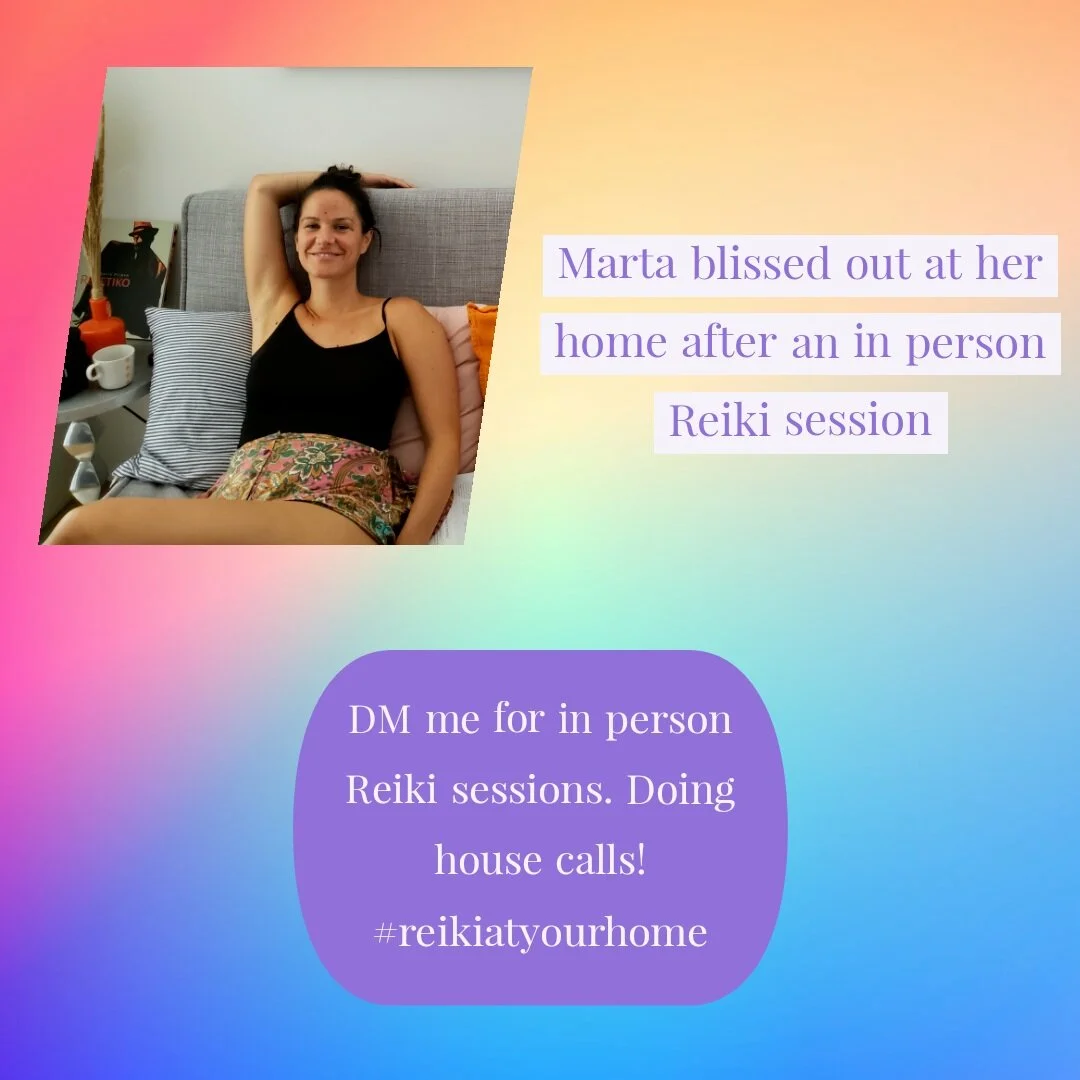 Marta after an in person Reiki session at her home