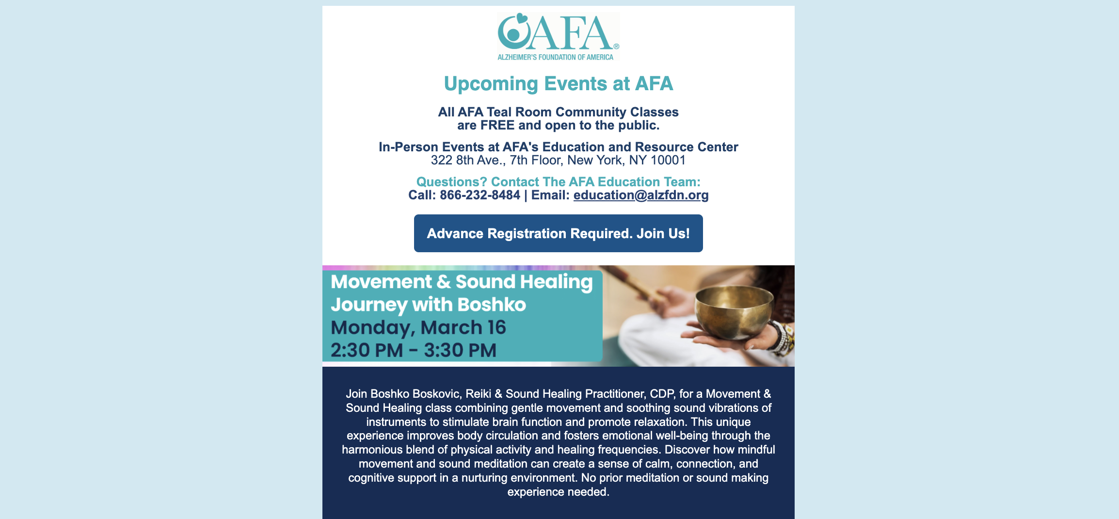 Alzheimer’s &amp; Dementia Sound Bath in Manhattan | Let’s Heal NYC