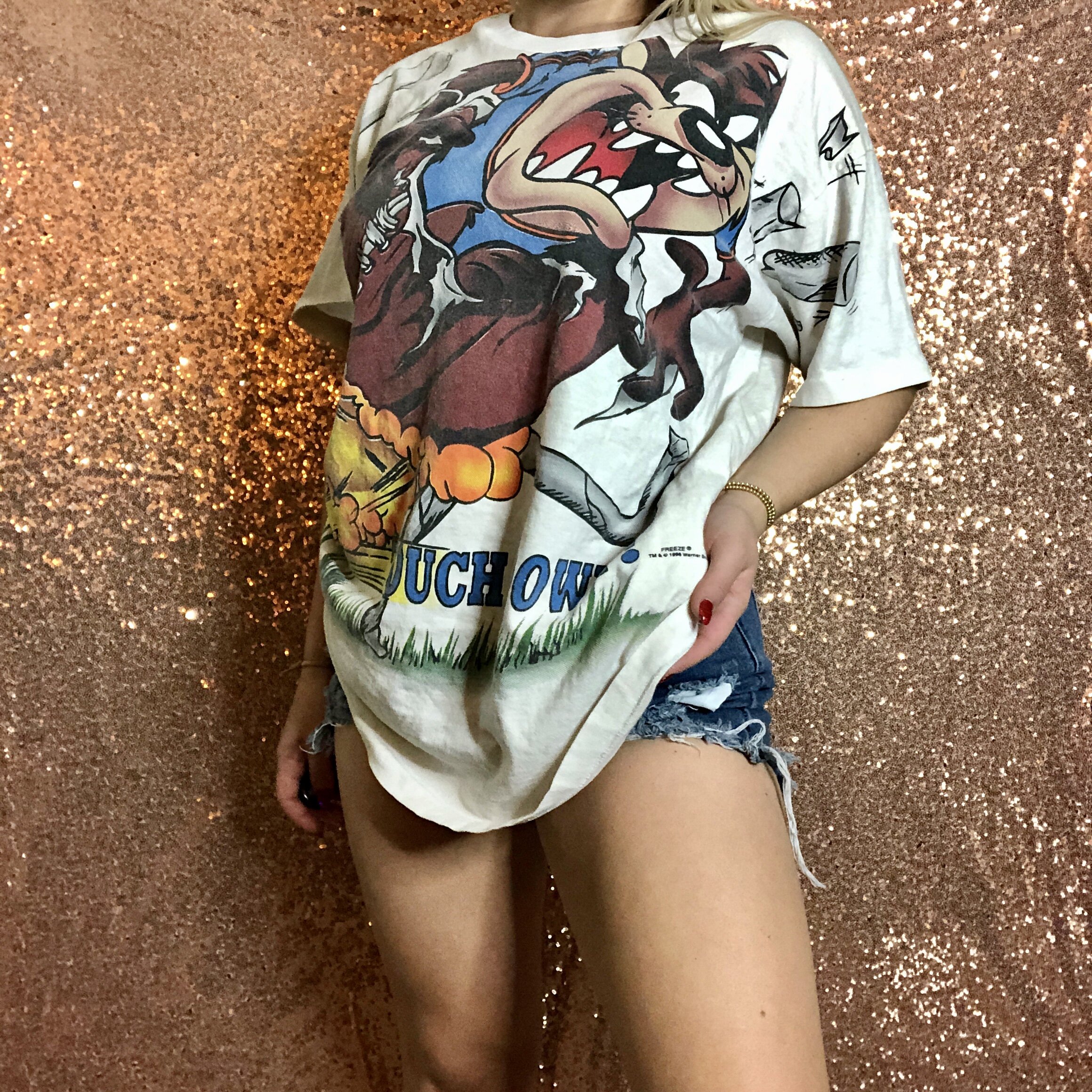 Vintage Touchdown Taz Freeze Looney Tunes 1996 (L)