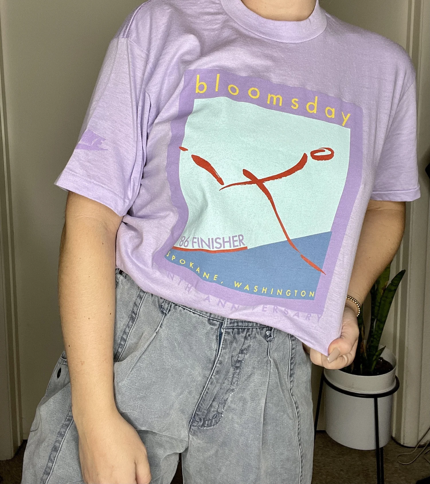 Vintage 1986 Nike Bloomsday Finisher Race Spokane WA Graphic Tee