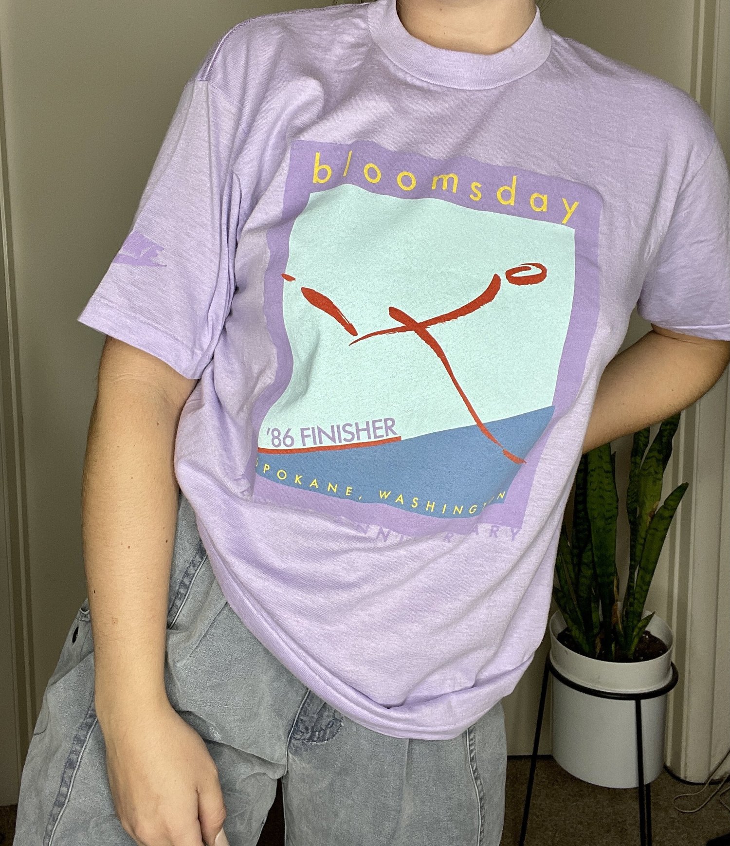 Vintage 1986 Nike Bloomsday Finisher Race Spokane WA Graphic Tee