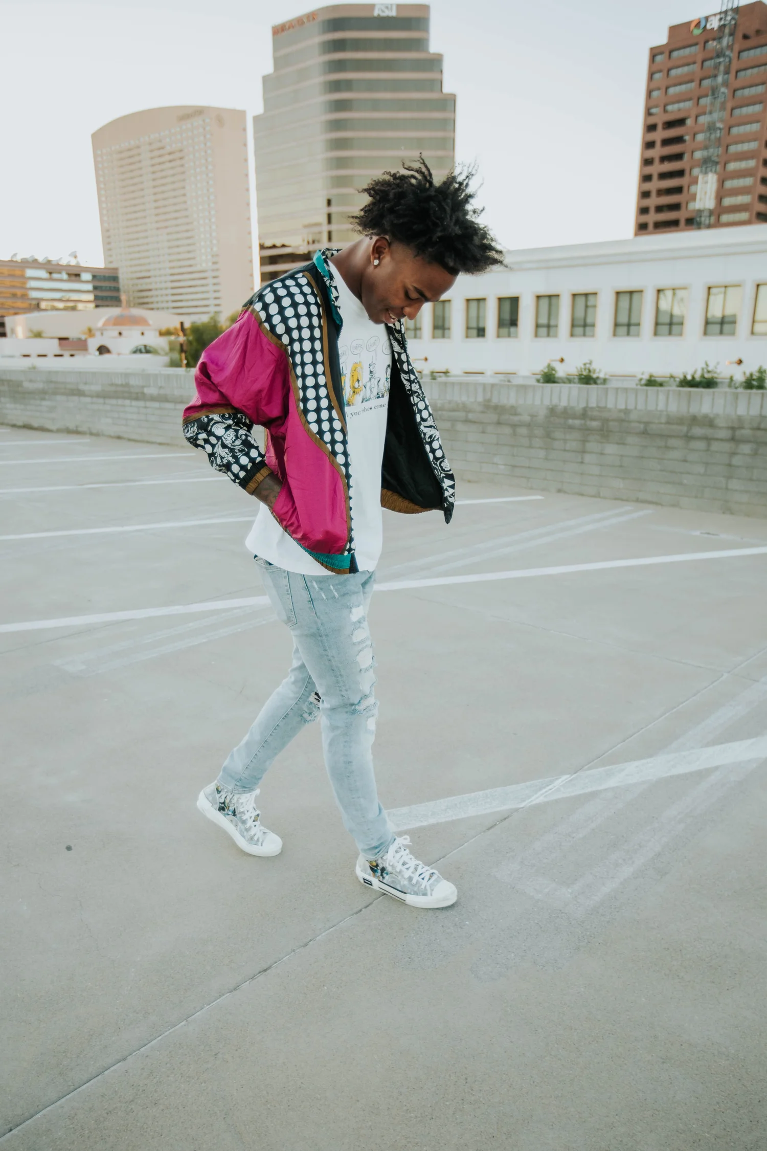 Veste Vintage Retro Apparel U.S.A. à Capuche - Motif Rayé Et Pois, Taille S, Très Bon état