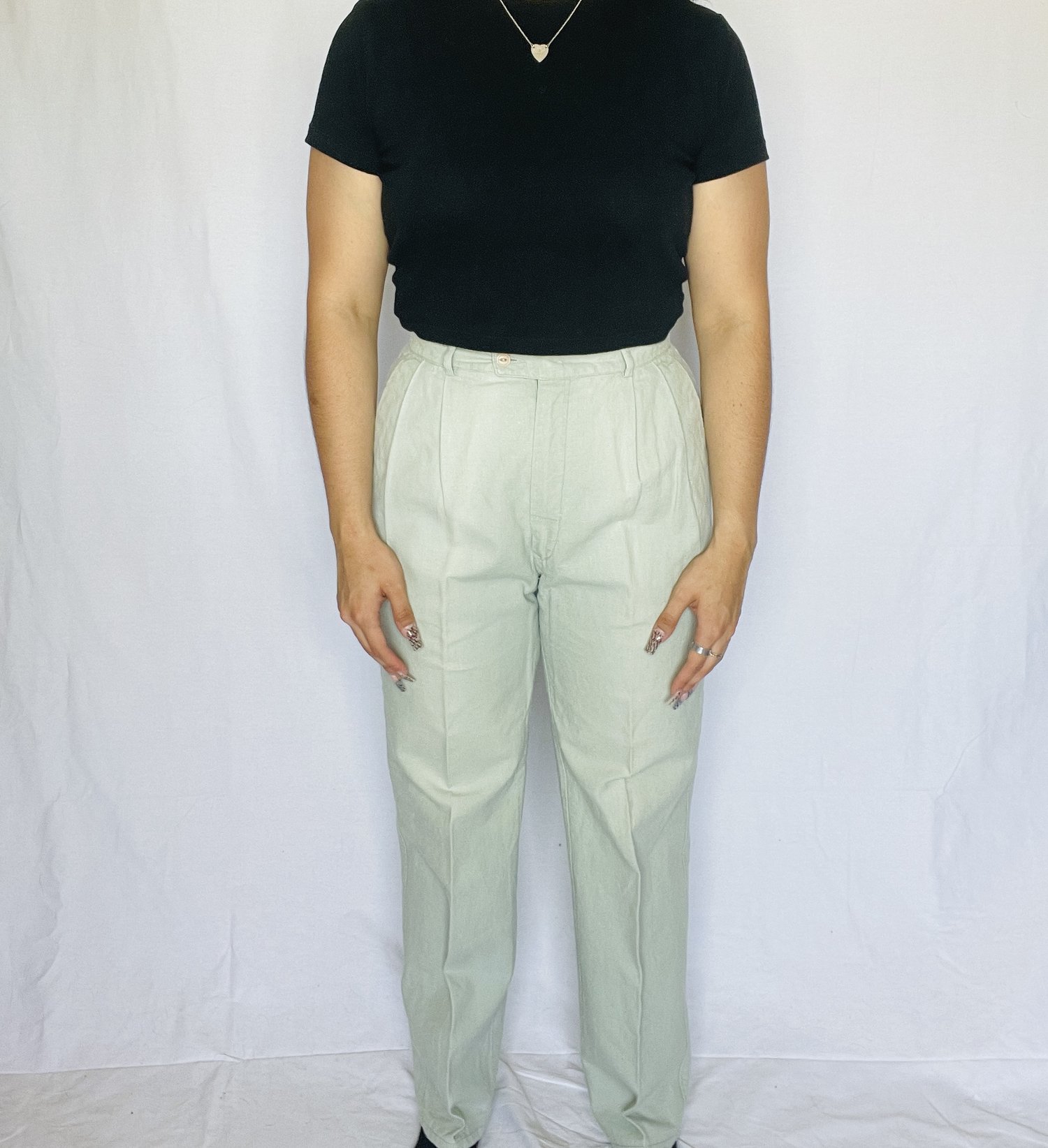 Vintage 80's Generra Sage High Waisted Women's Chino Pants (28) —  Radicalthrifts