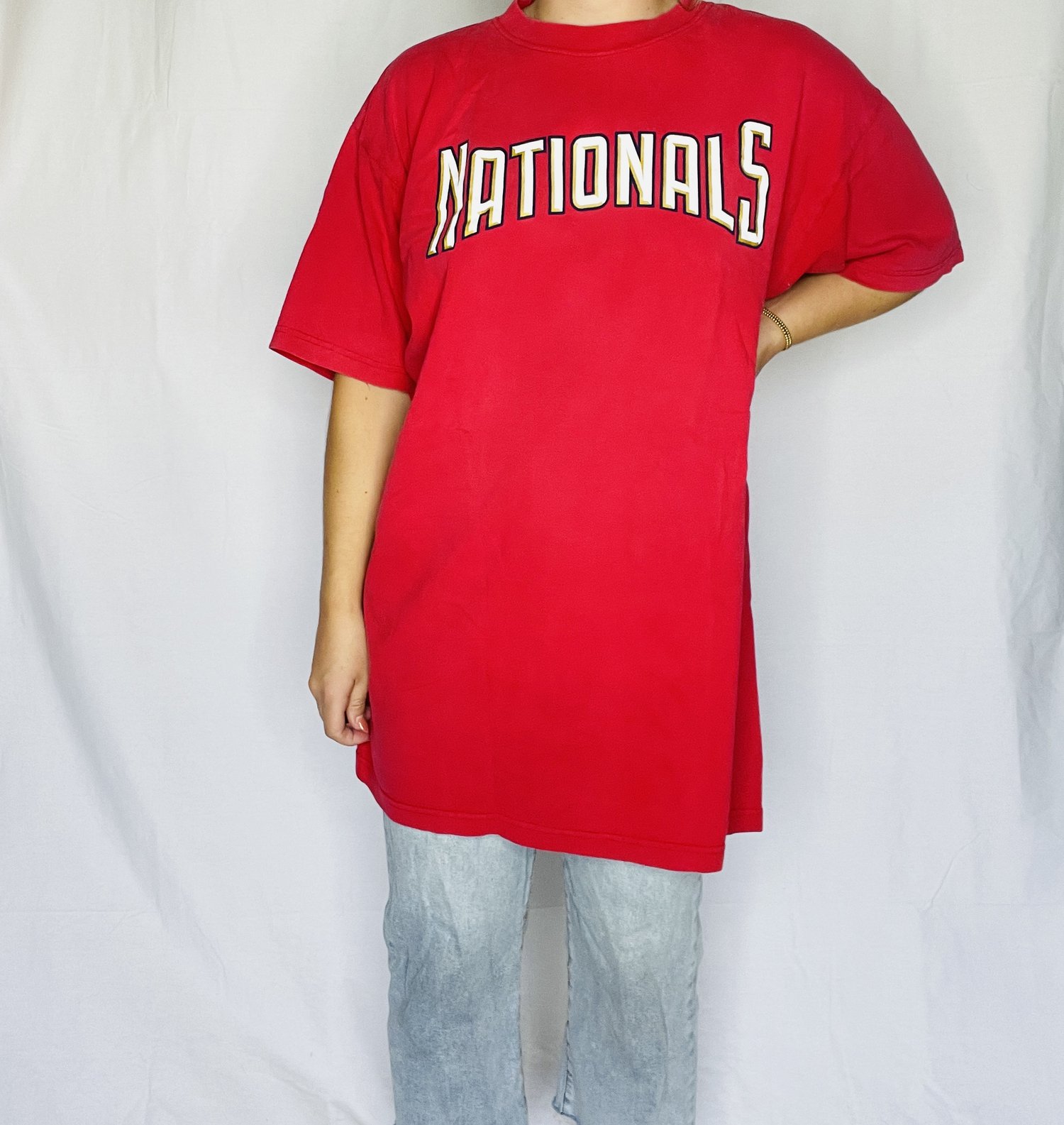 Vintage 90's Y2K Washington Nationals MLB Baseball Red Graphic Tee (XL) — Radicalthrifts