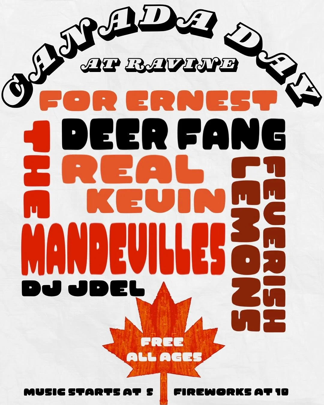 CANADA DAY @ravinevineyard 
ALWAYS THE MOST FUN! bring yer lawn chairs and sunny Gs. This lineup is 🔥⁣🔥🔥
Musis starts at 5. Fireworks at 10. Food &amp; Drinks available for purchase.⁣
@jdel.fornow 
@forernestmusic 
@deerfangmusic 
@realkevintheban