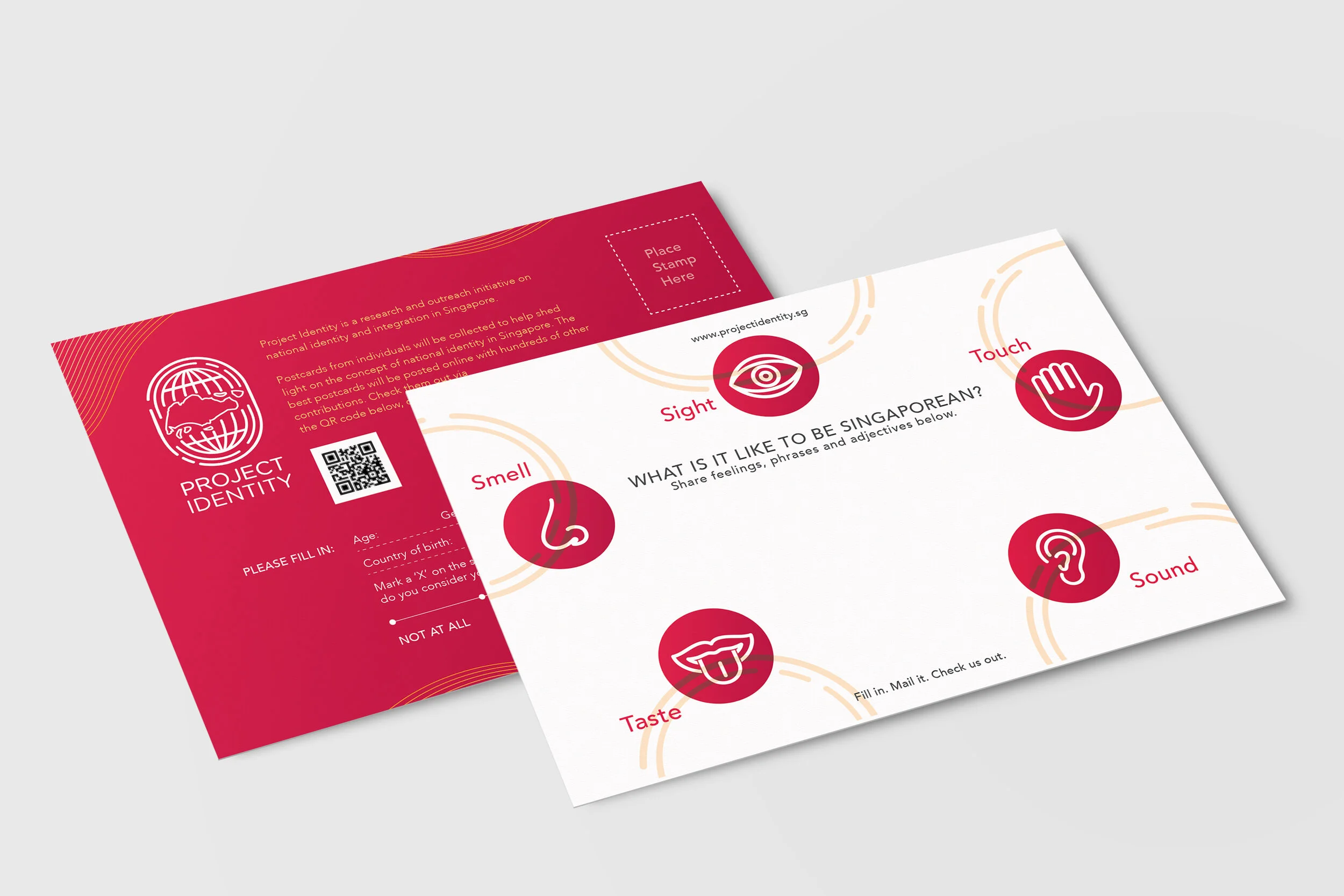 These Project Identity postcards were used as poll cards