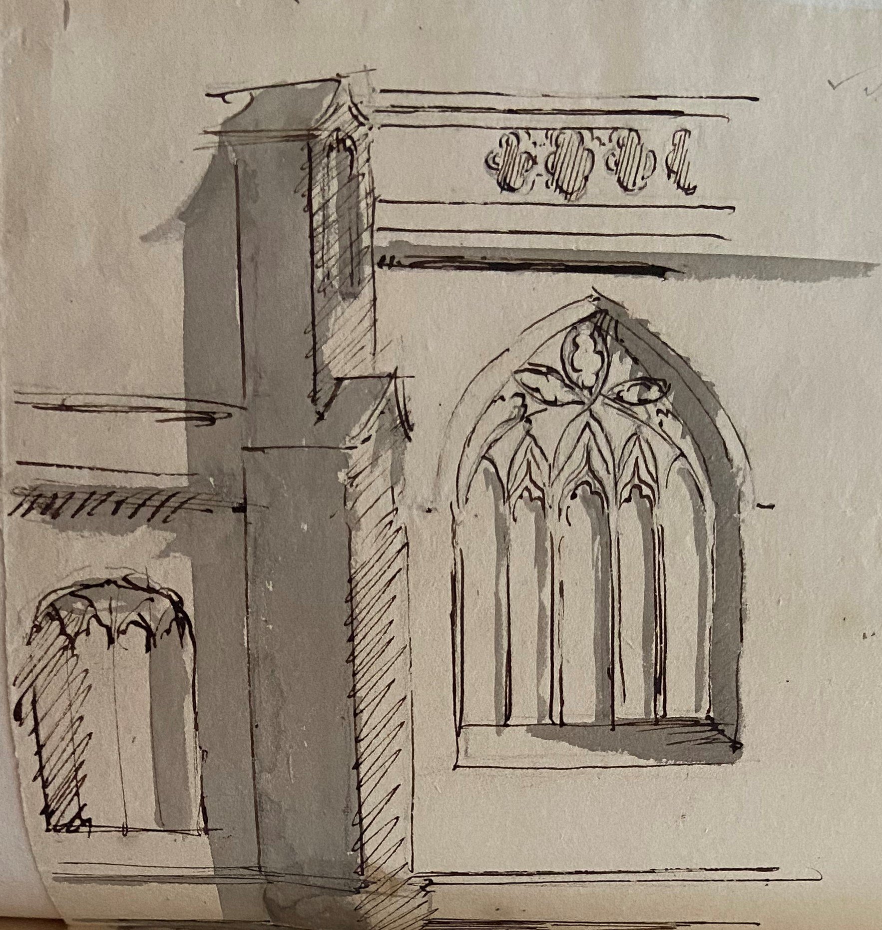 Hawksmoor sketch of St Albans (Private collection)