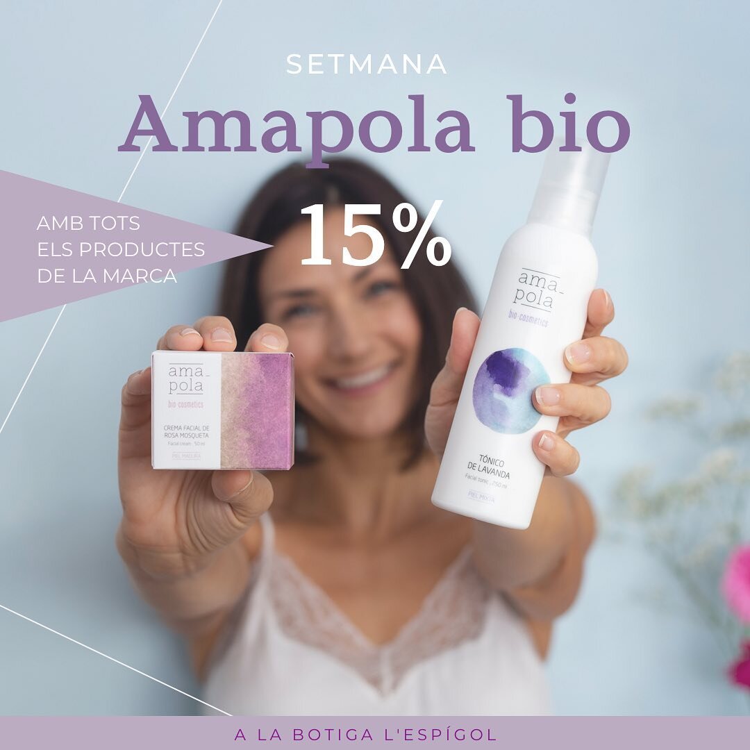 📣OFERTA📣 TOTS els productes d' @amapolabio amapolabio 15% de descompte!!!💥

Observa la teva pell.
Quines necessitats t&eacute; despr&eacute;s de l'estiu?

T'assessoro i triem d&rsquo;entre els millors productes per la teva rutina facial:

Oli vege