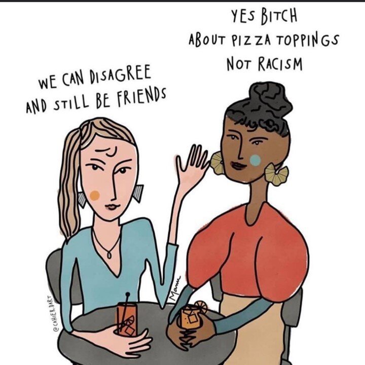 We can agree to disagree on some things, but not the human rights of others! It&rsquo;s important to speak up on huge matters, instead of sticking to the sidelines in the name of &ldquo;diplomacy&rdquo; 😒 image credit: @cahier.art