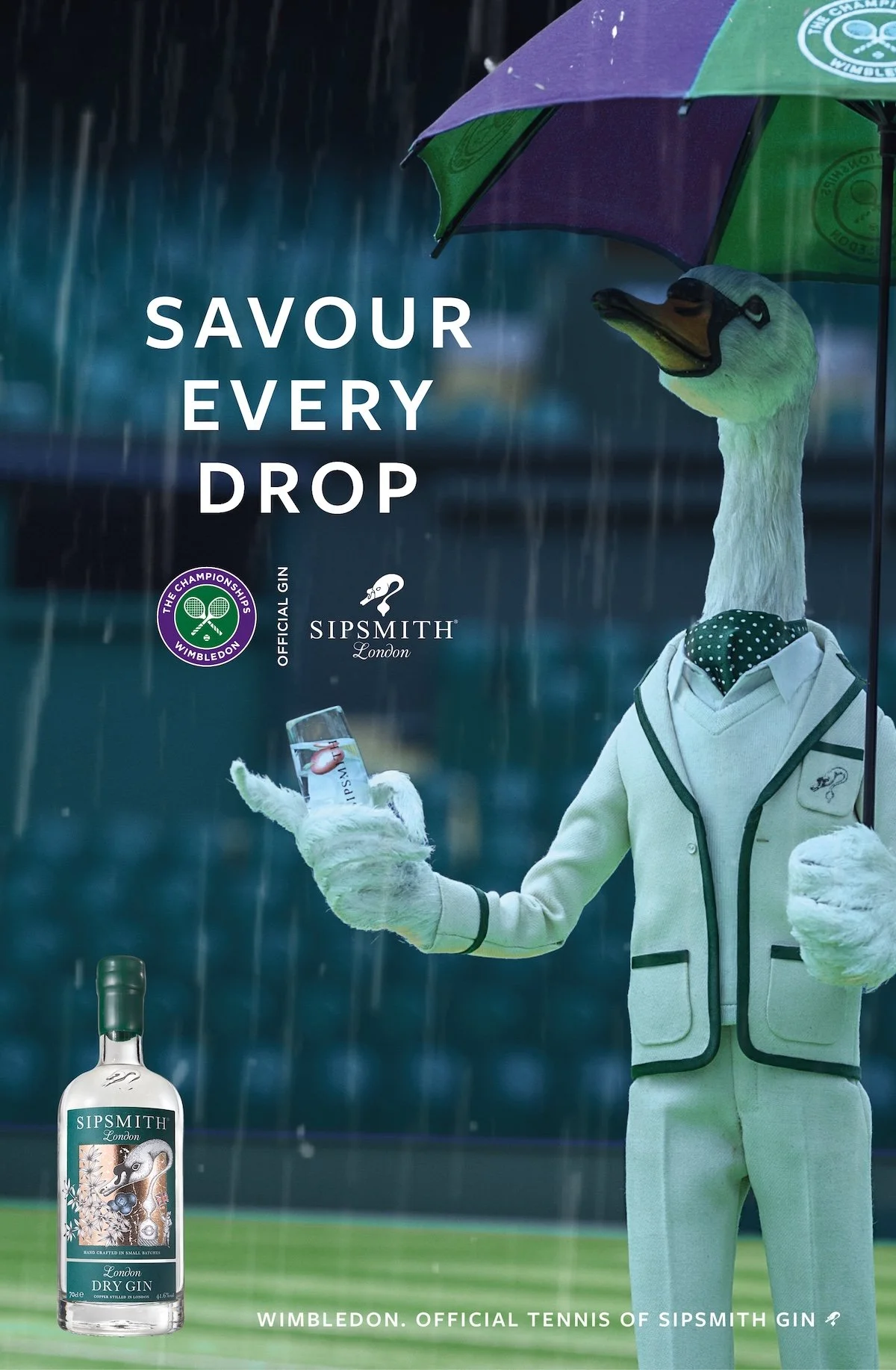Wimbledon. Official Tennis of Sipsmith Gin.