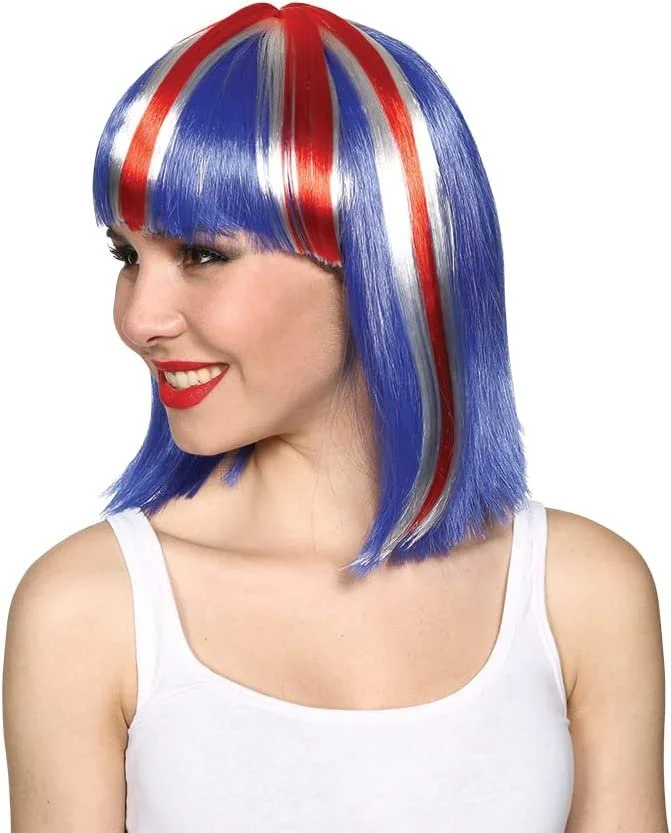 union jack wig.