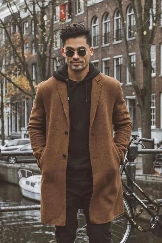 Brown pea coat