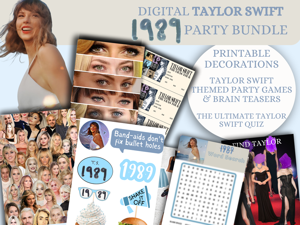 Taylor Swift 1989 Printable Party Bundle Instant Digital download —  Smartblend