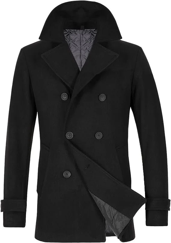 classic pea coat for men