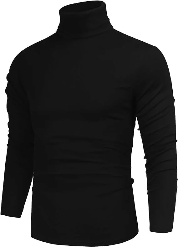 mens all black turtleneck from amazon