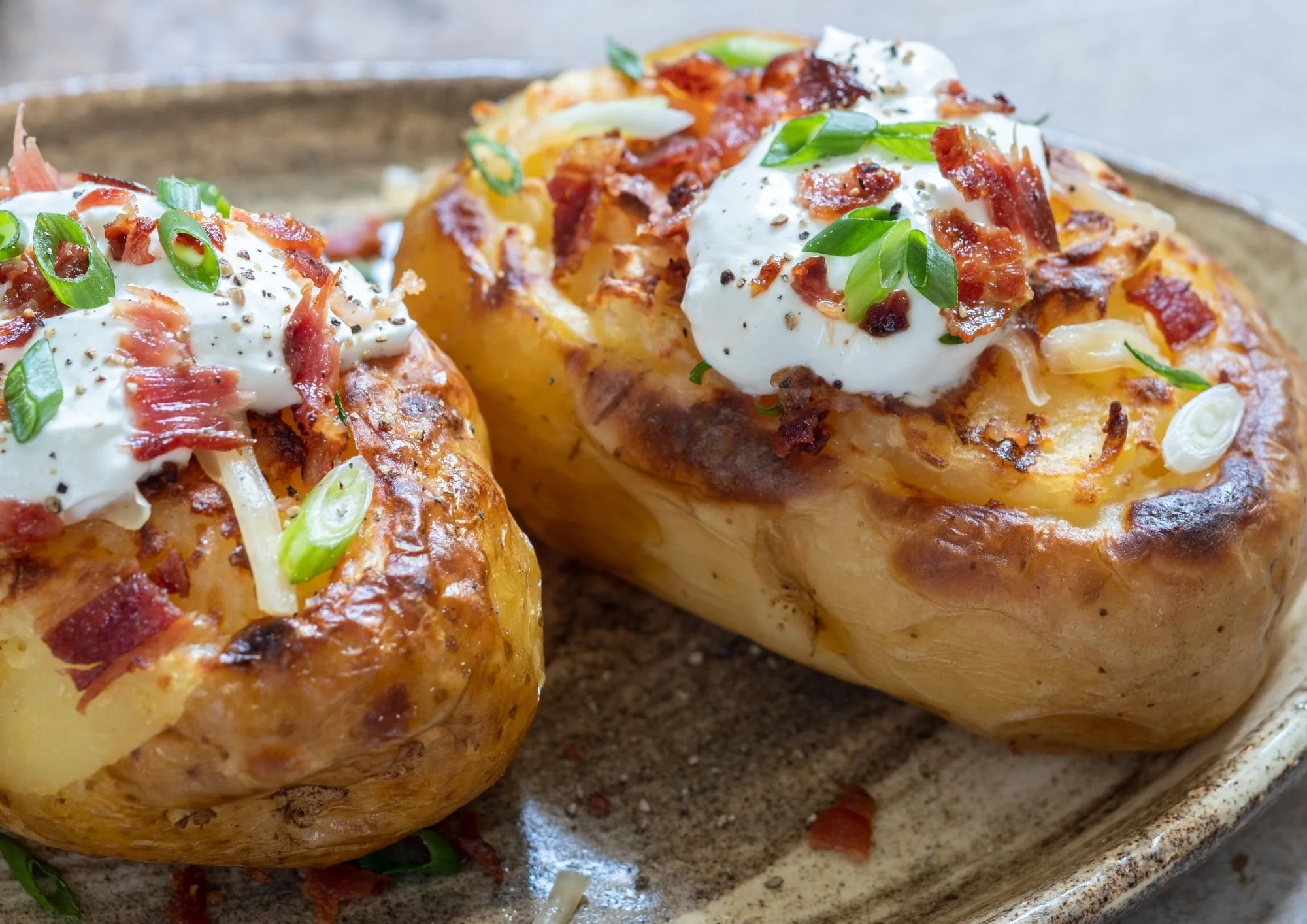Warm baked potatoes with toppings are an economical Bonfire Night food idea