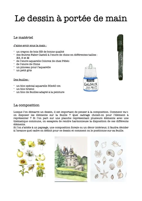 Livret numérique : Le dessin à portée de main