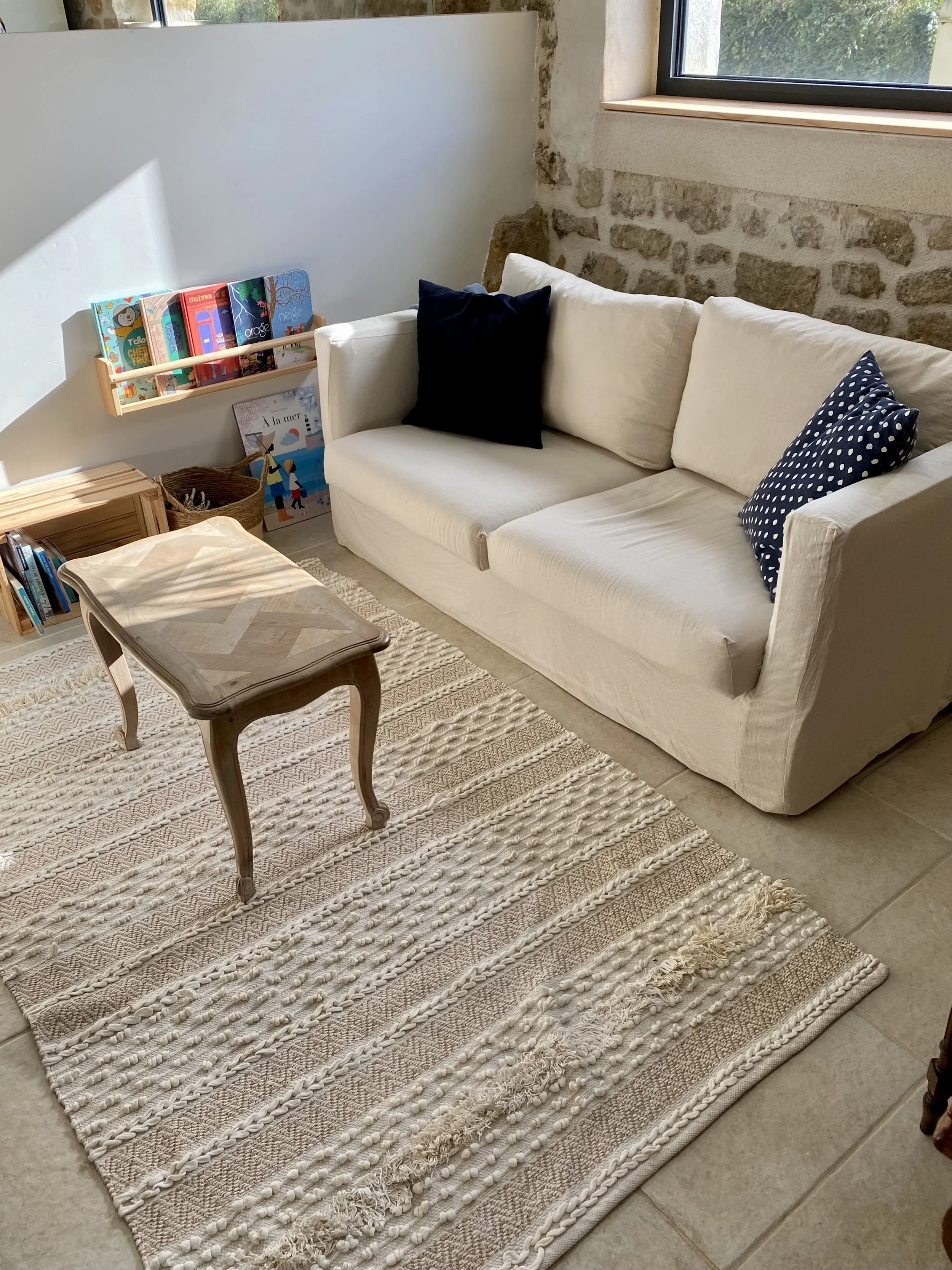 Beige flag living room