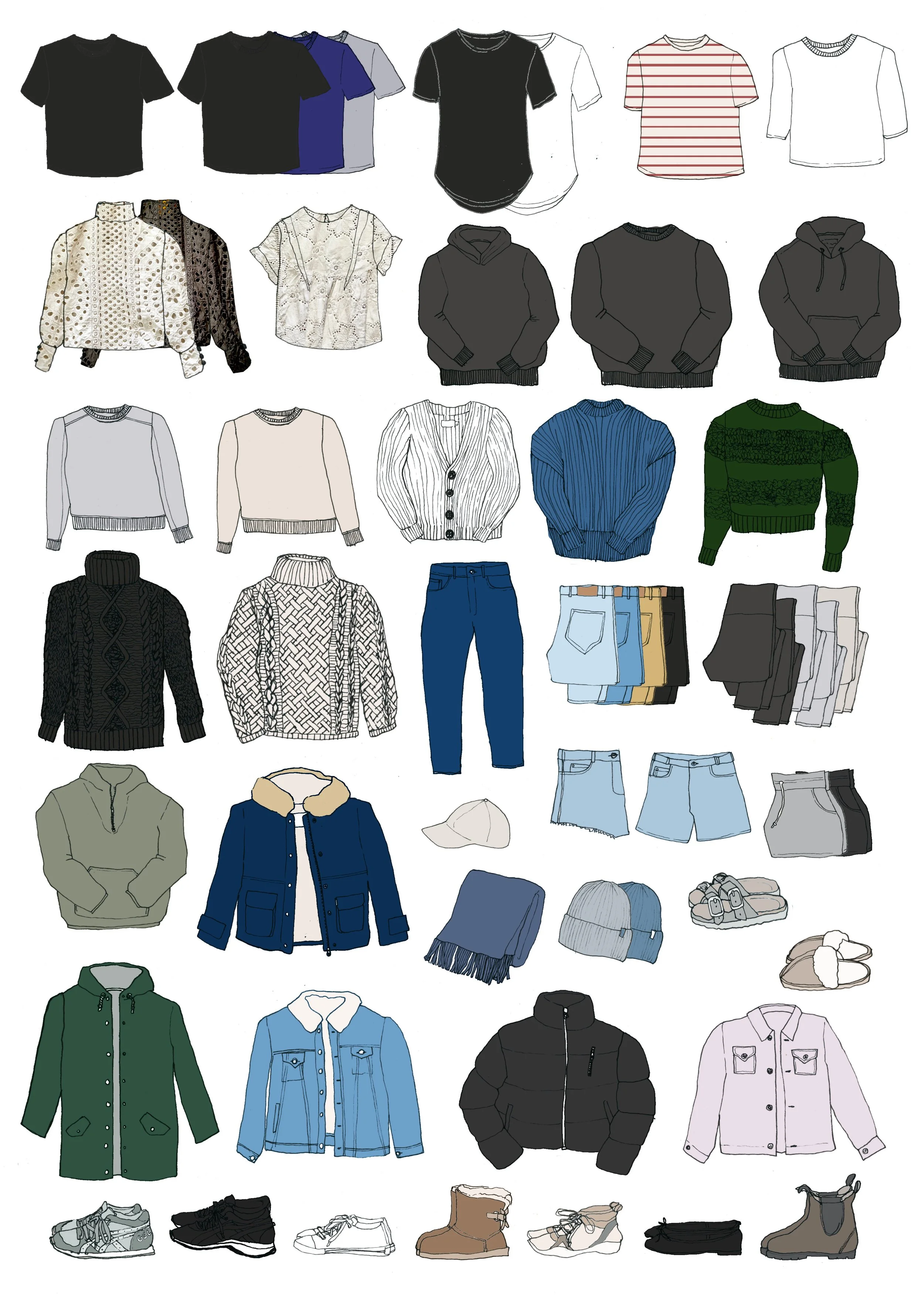 Un dressing minimaliste et seconde main