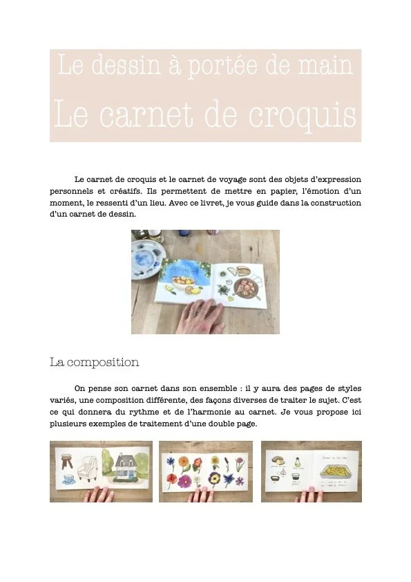 Le dessin à portée de main : Le carnet de croquis