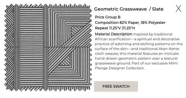 Material Name, Color & Description - Geometric Grassweave, Slate
