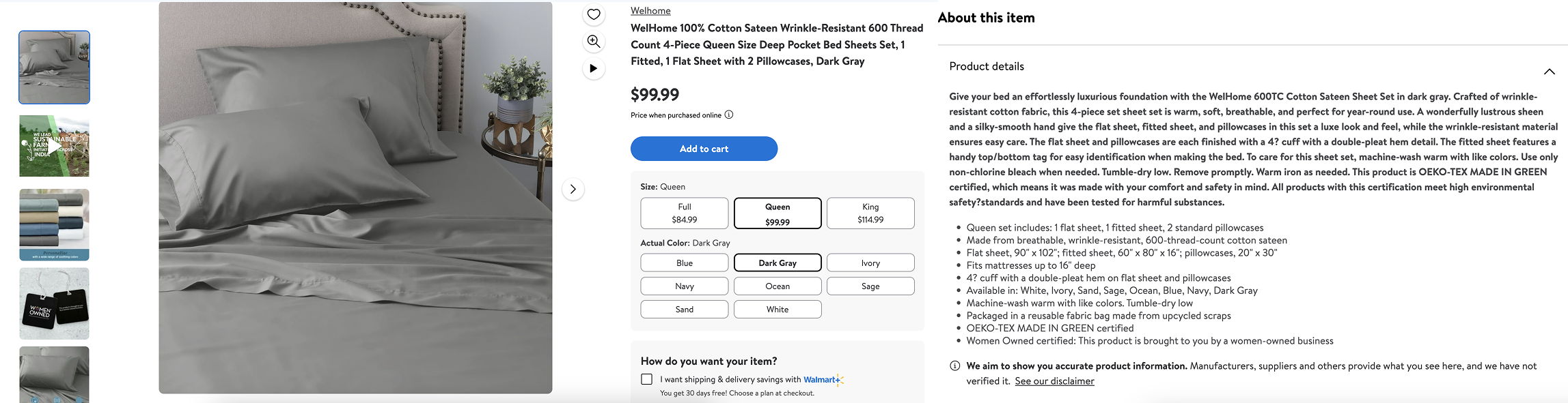 Walmart - WelHome SEO product description