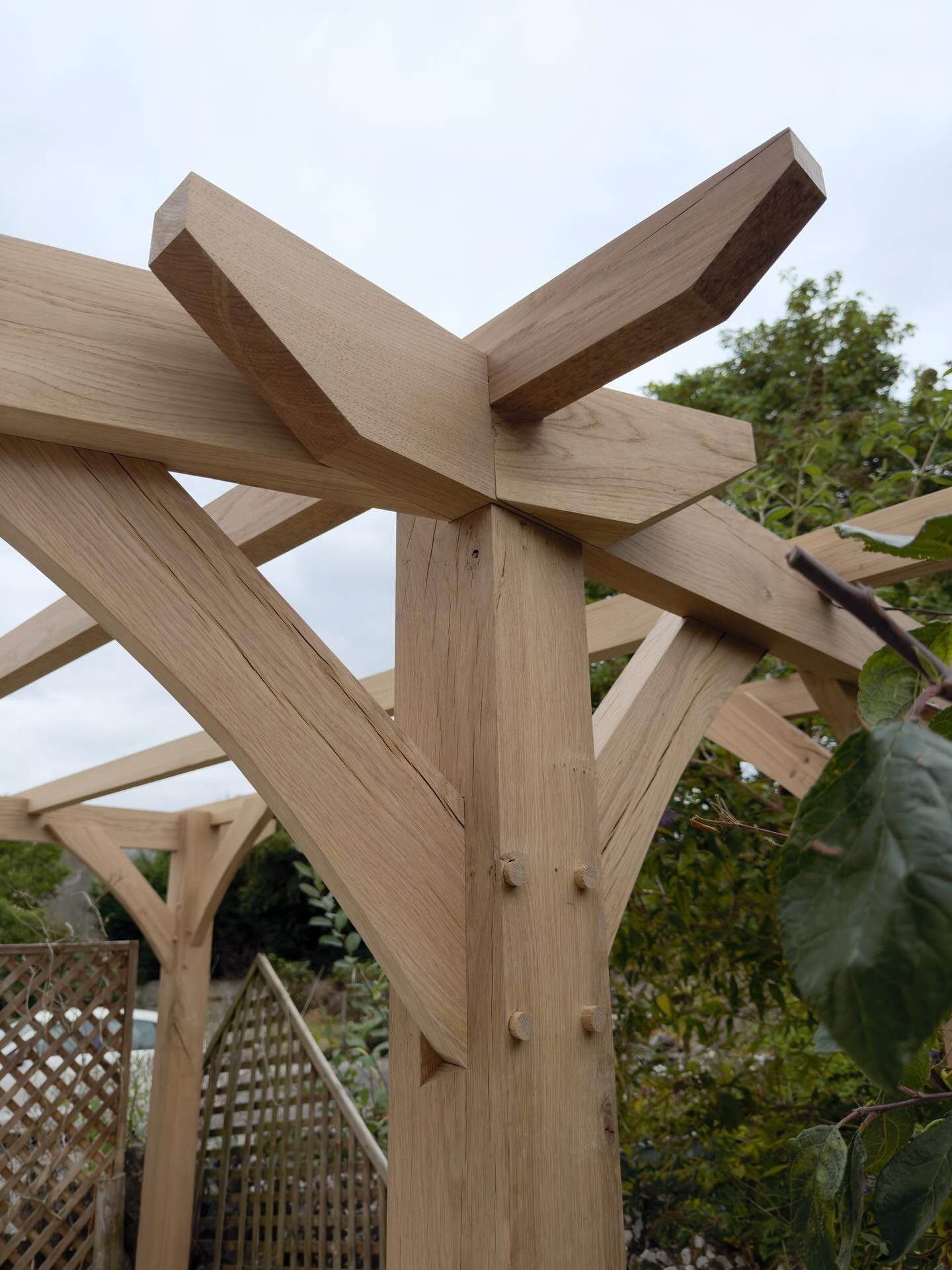 P E R G O L A 

My mum asked us to build a pergola to finish off her new patio &mdash; but of course, she wanted it with a few extra angles. The front legs stand on staddle stones that my Grandad salvaged years ago from the farms he worked on, which 