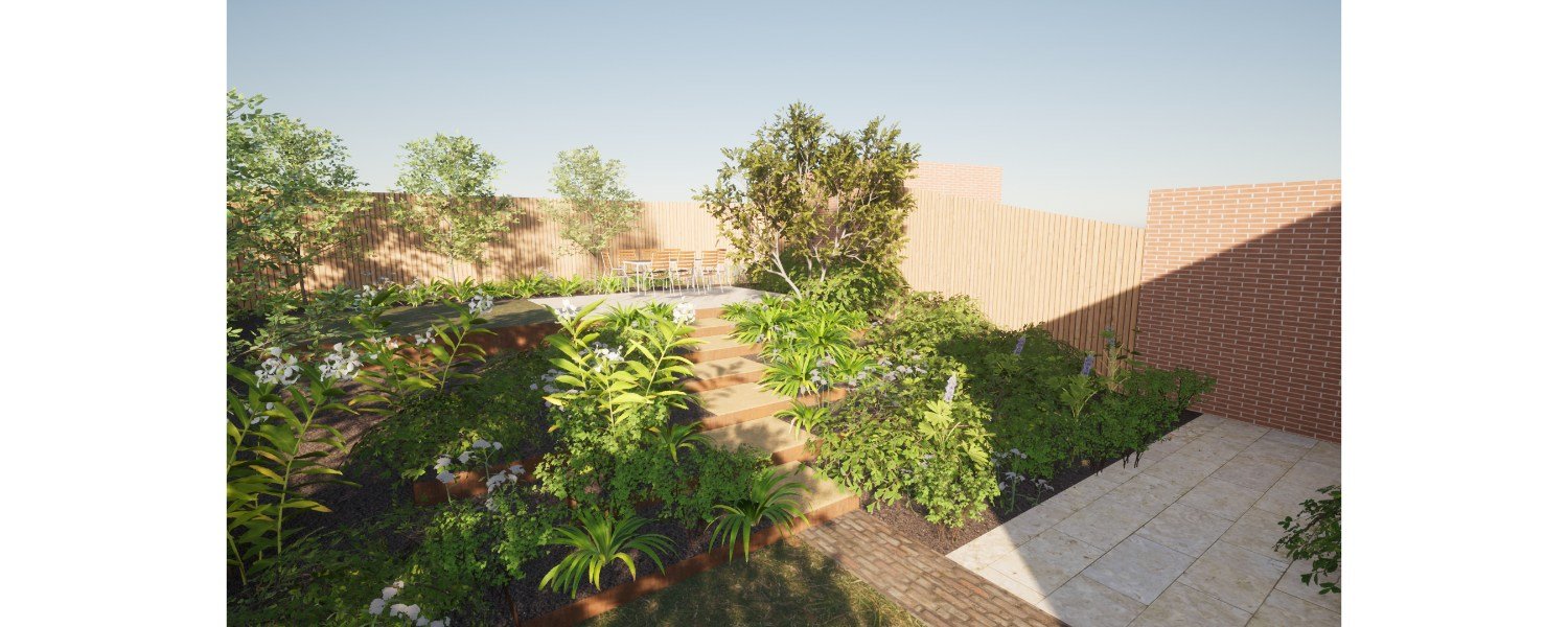 umber-garden-design-harbury-patio-bistro-lawn-corten-steps-render.jpg