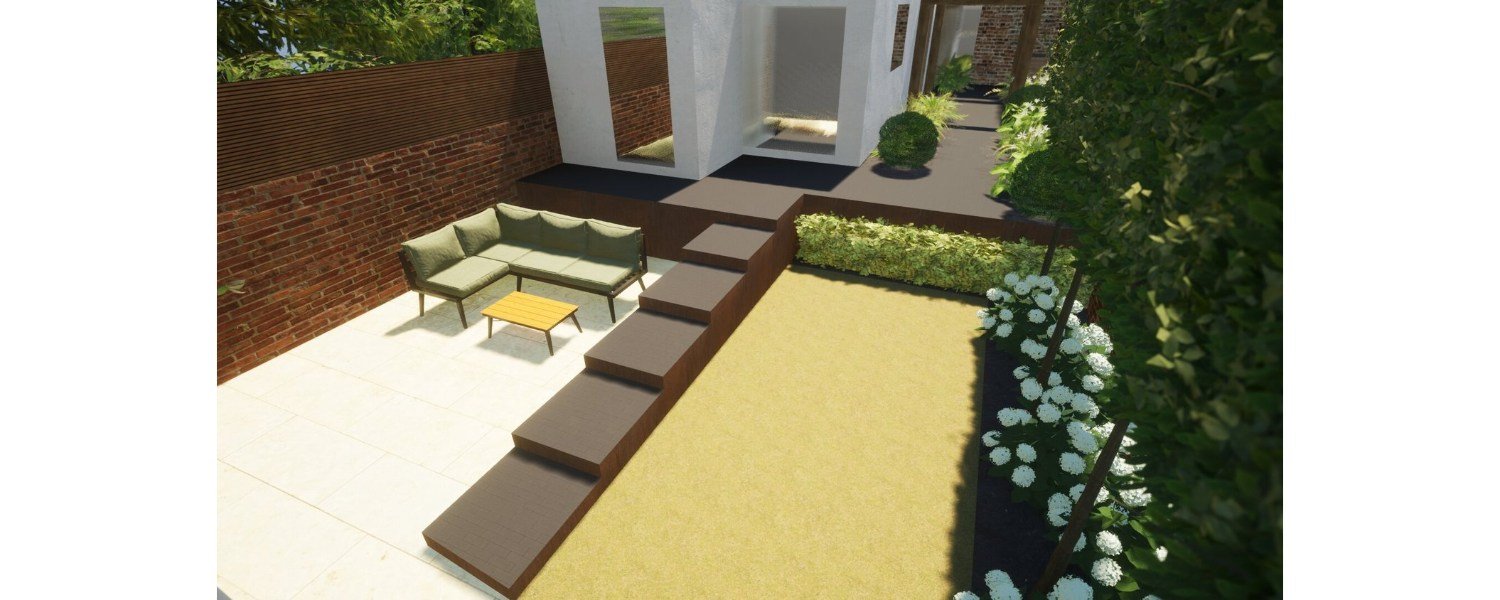 umber-garden-design-leamington-spa-lawn-corten-steps-hydrangea-render.jpg