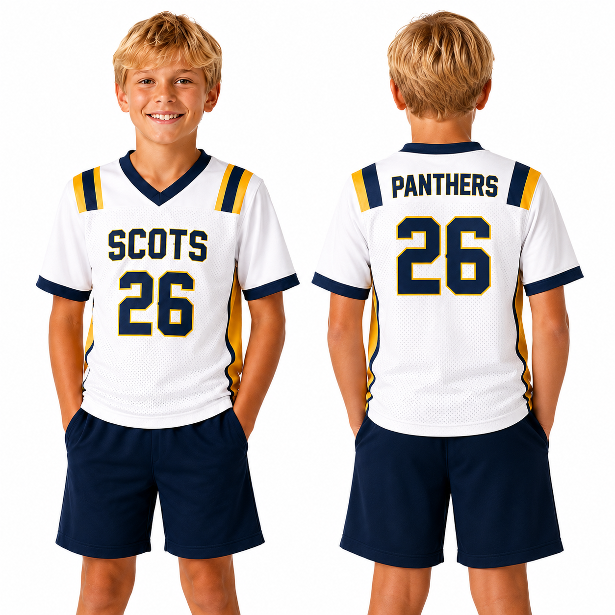 SS_Champro Youth Football Jersey - Scots/Panthers 26 (White)