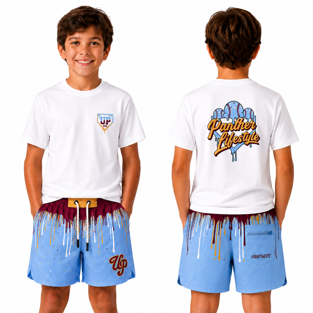 SS_District Youth Perfect Blend Tee - Panther Lifestyle (White)