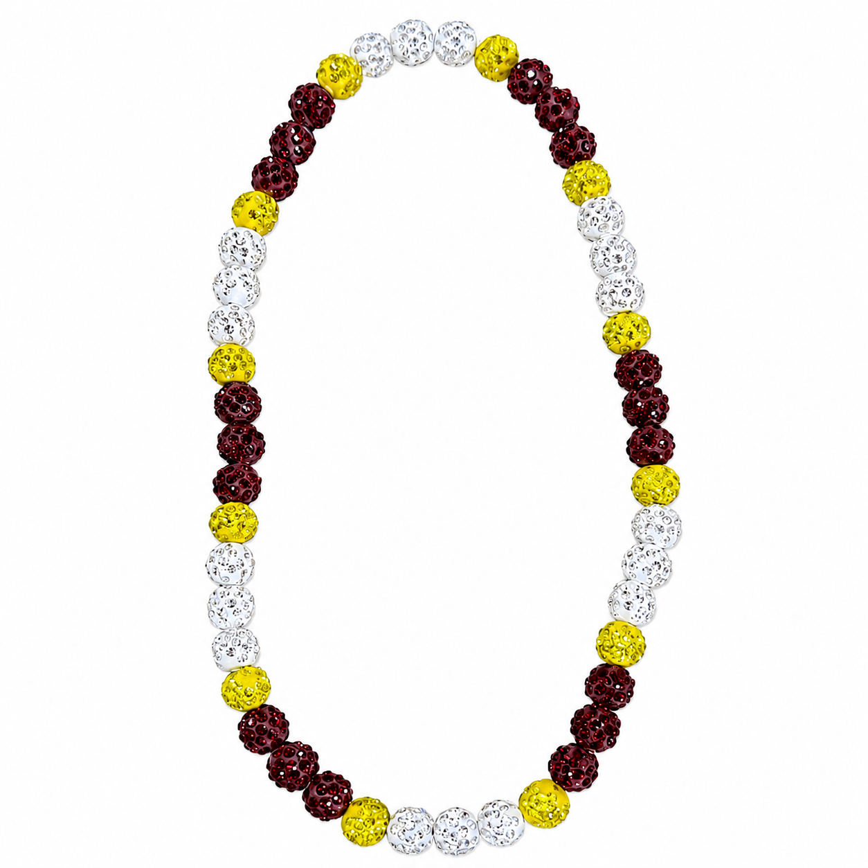 SS_Custom Beaded Necklace (Maroon/Gold)