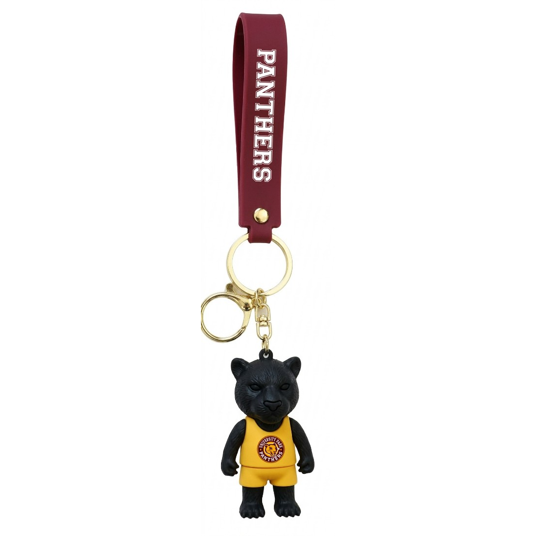 SS_Custom 3D Soft Rubber Keychain - Panther Mascot