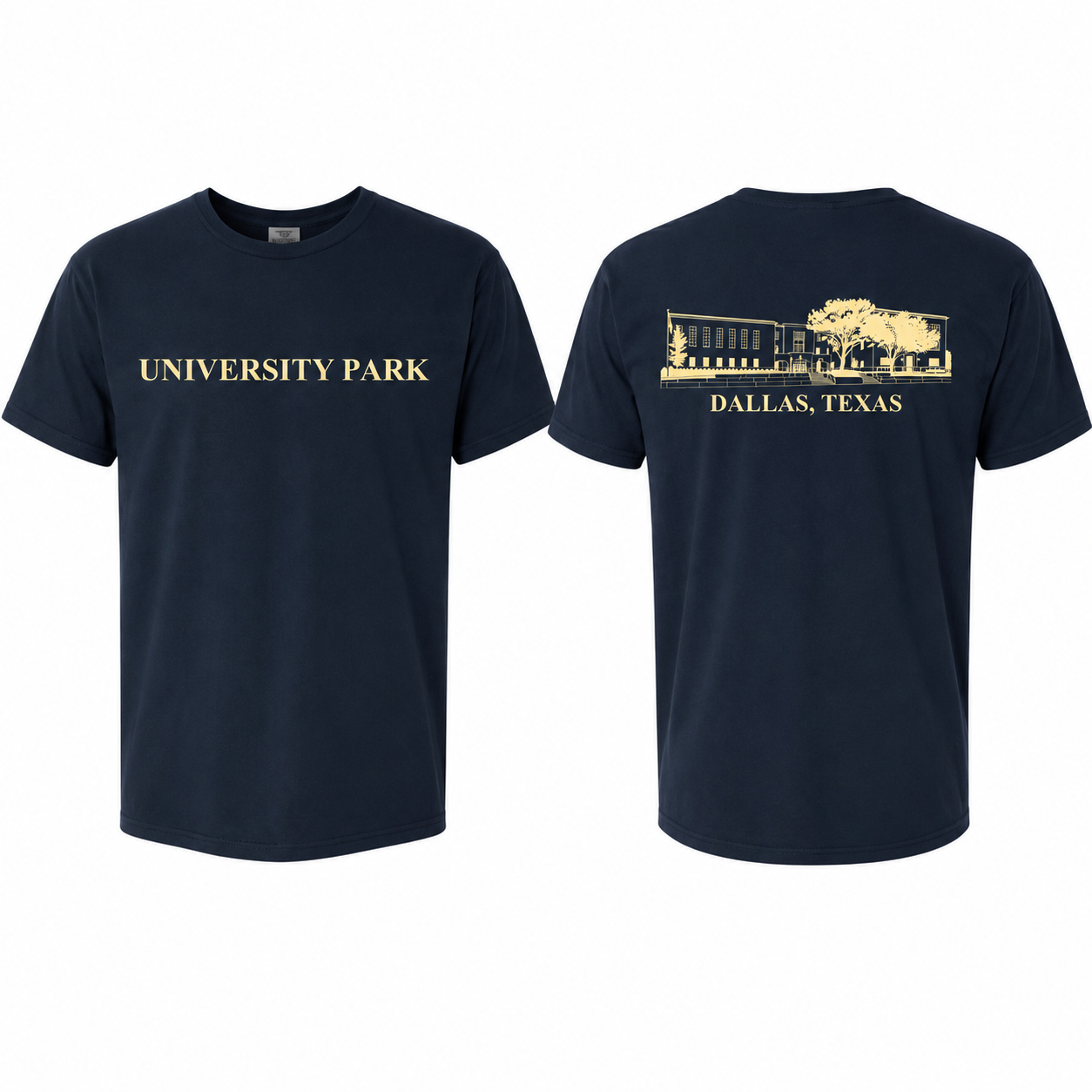 SS_Comfort Colors Tee - Seaside (Navy/Yellow)