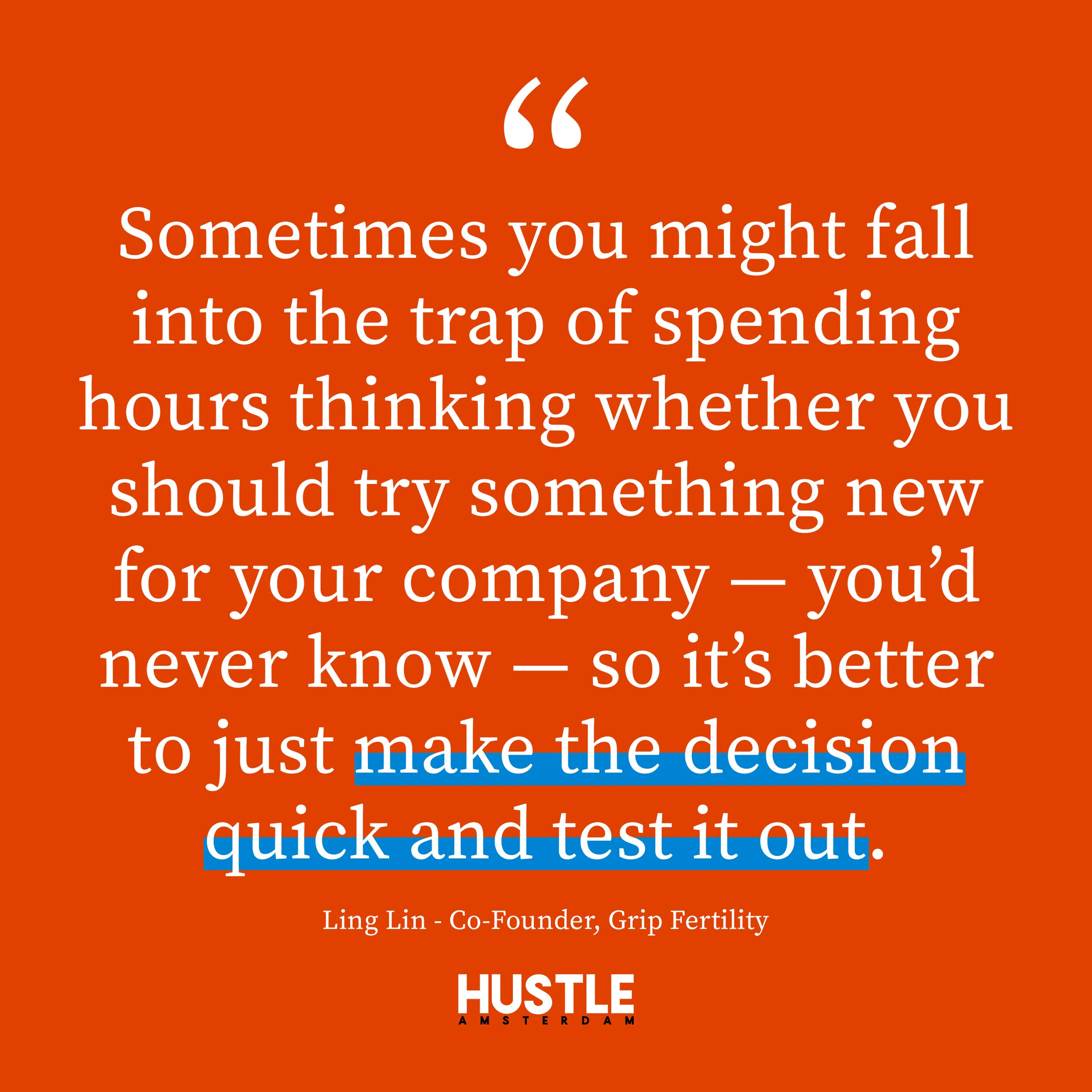 Ling Lin, CoFounder of Grip Fertility — Hustle Amsterdam