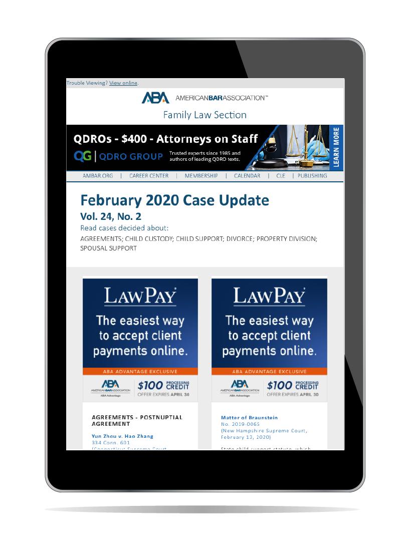 ABA Section of Family Law Enewsletters