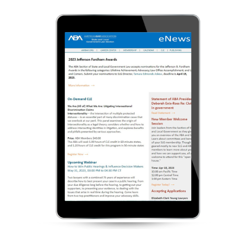 Government Law Enewsletter